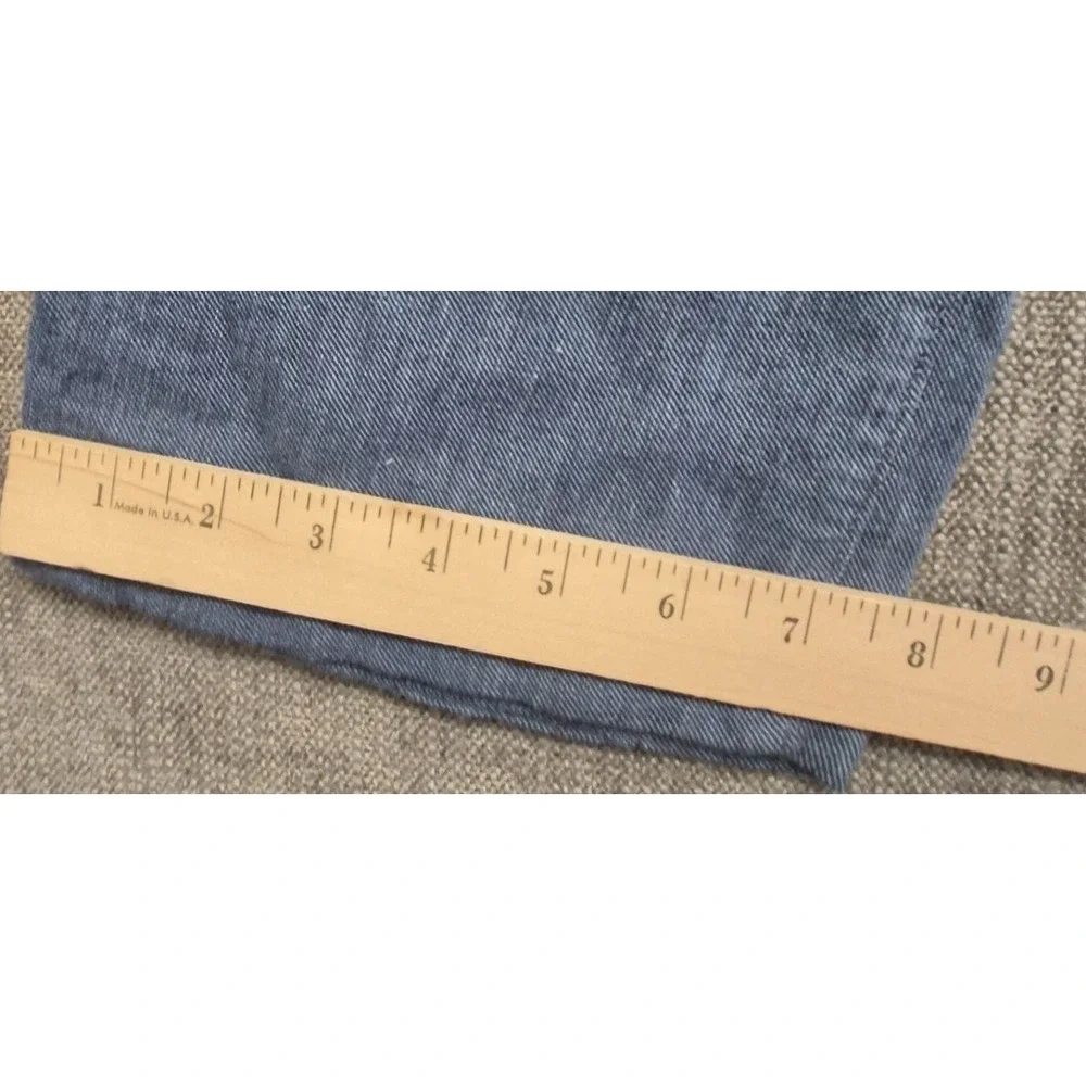 Banana Republic Aiden Fit Men's 34x34 Linen Cotton blend Pants Blue Flat front